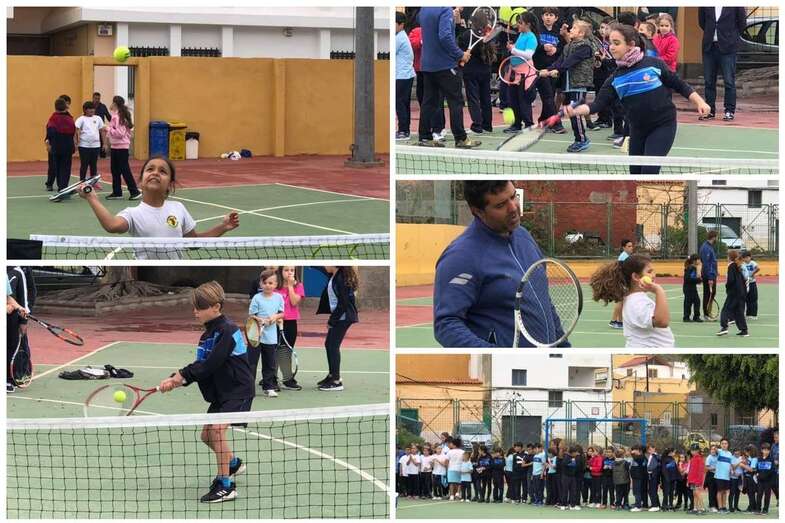 Collage de foto de la jornada deportiva escolar de este viernes en el Valle de los Nueve Bajo (Foto TA)
